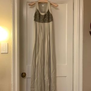 Club Monaco Julita Long Dress, Grey/Silver, Size 0